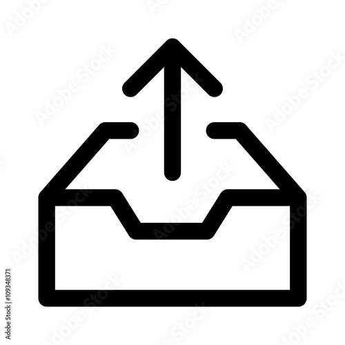 Fotografia, Obraz Message outbox / mail outbox line art icon for mail apps and websites