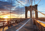 Fototapeta Pomosty - New York, Brooklyn bridge, Lower Manhattan, USA