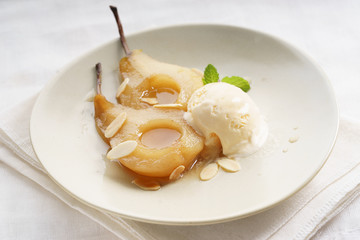 poached pear.