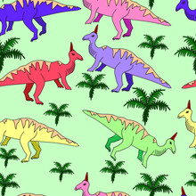 Dinosaur Seamless Vector Illustration