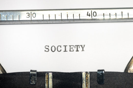 word society  typed on  typewriter