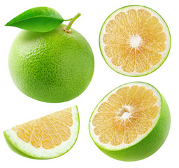 Poster - Isolated white grapefruits collection