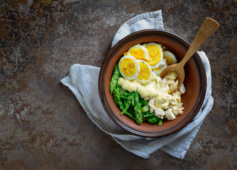 Wall Mural - Asparagus and chicken salad