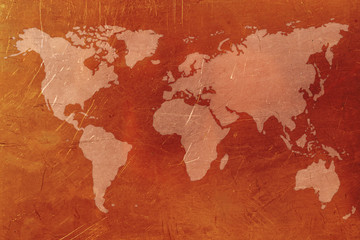  Copper World map