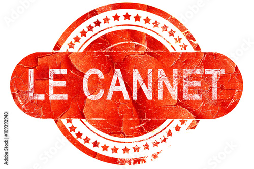 Cuadros en Lienzo le cannet, vintage old stamp with rough lines and edges
