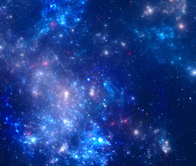 Wall Mural - deep space nebula with stars.