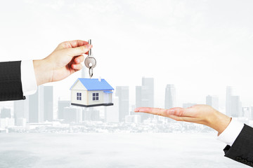 Poster - Mortgage concept city background