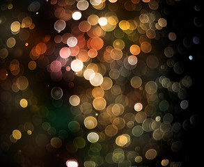 Wall Mural - glittering bokeh light on dark background