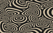 a surface pattern distortion with twisted circles in black and beige