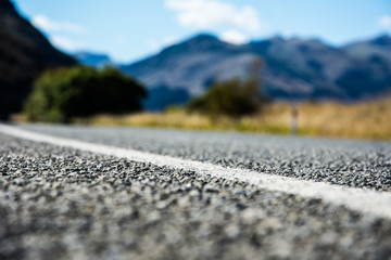 Street Close up in the Mountains of New Zealand 