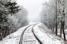 Railway In Snow