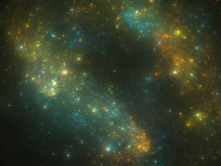 Wall Mural - deep space nebula with stars.