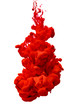 Leinwandbild Motiv red paint in water color liquid