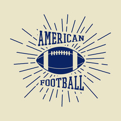 Wall Mural - Vintage rugby and american football labels, emblems and logo.