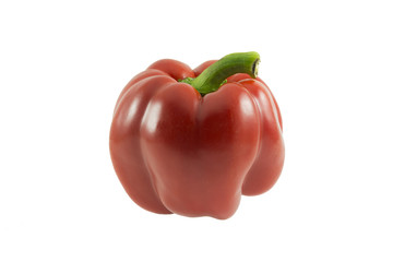 Red bell pepper on white background