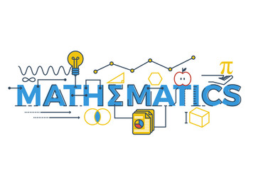mathematics word illustration
