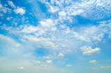 Fototapeta Na sufit - blue sky and white cumulus clouds