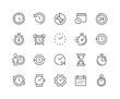 Line Time Icons