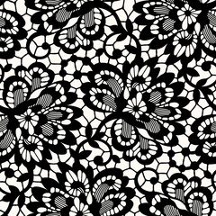 Black Lace Seamless Pattern