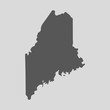 Black map state Maine - vector illustration.