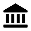 Wall street bank, online bank or financial institution flat icon for apps and websites
