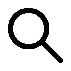 Search magnifying glass flat icon for apps and websites 