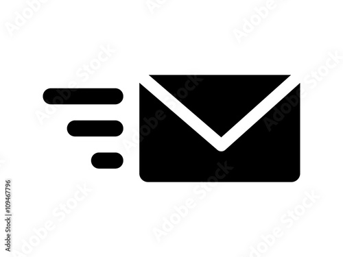Fotografie, Obraz Send email message flat icon for apps and websites