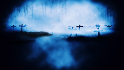 Wall Mural - halloween horror nights background.