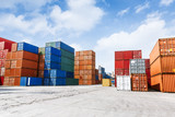 industrial port with containers