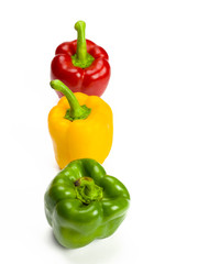 Sticker - red, green and yellow peppers