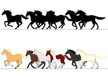 Running Horses Group Set