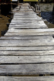 Fototapeta Pomosty - Old wooden bridge