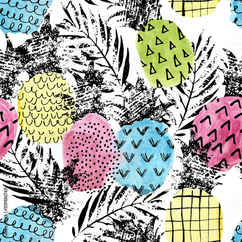 kolorowy-ananas-z-akwareli-i-grunge-tekstur-bezszwowym-wzorem