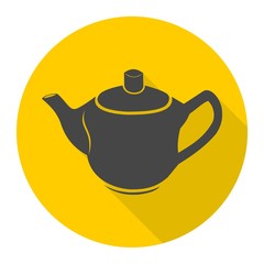 Canvas Print - Tea - vector icon with long shadow