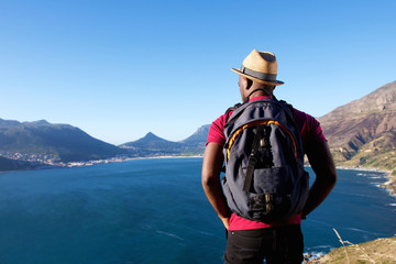 Young african man on holiday