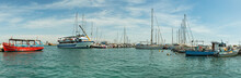 Panorama Of Ships At The Pier In Of Akko