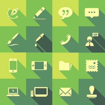 Vector Flat Icon Set - Contact
