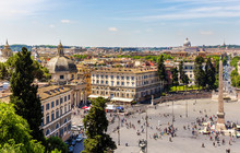 View Of Piazza Del Popolo In Rome