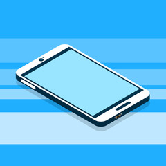 Poster - modern cell smart phone 3d isometric flat design