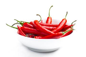 Sticker - Full Frame Chilli Peppers in a Bowl