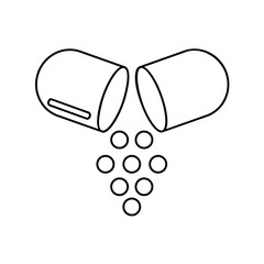 Wall Mural - Capsule Pill Line Icon