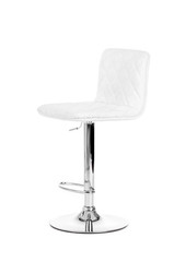 White modern bar Chair isolated over white background