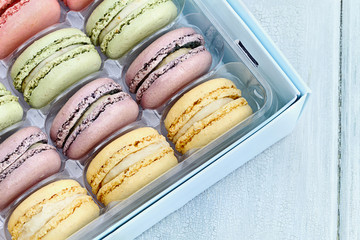 Wall Mural - Tray of Pastel Macarons