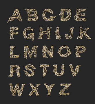 Handwritten linear font