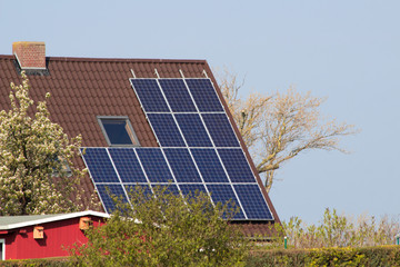 Wall Mural - roof with solar panels