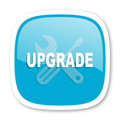 Poster - upgrade blue glossy web icon