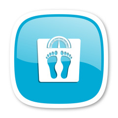 Aufkleber - weight blue glossy web icon