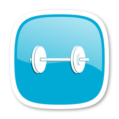 Aufkleber - fitness blue glossy web icon