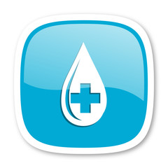 Poster - blood blue glossy web icon