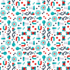 Wall Mural - science seamless pattern